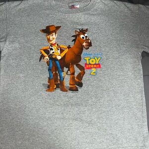 Vintage Disney Toy Story 2 Rare Youth T-Shirt with Woody and Bullseye
